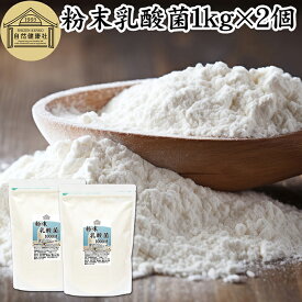 粉末乳酸菌 1kg×2個 ビフィズス菌 粉末 乳酸菌 パウダー サプリ サプリメント プロバイオティクス 菌活 腸活 腸内フローラ 飲料 砂糖不使用 自然健康社 ペット わんこ 犬 猫 ラクリス菌 シールド スマート 乳酸菌 フェカリス菌 おすすめ オリゴ糖 ダイエット ラクトース