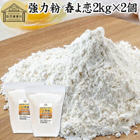 小麦粉 強力粉 春よ恋 2kg×2個 割合 100% ストレート 国産 強力粉 パン用 強力小麦粉 北海道産 春よ来い はるよこい 保存料 無添加 大容量 業務用 食パン 製菓 製パン パン作り 材料 食材 ホームベーカリー レシピ 自家製 ヘルシー お菓子 洋菓子 ピザ 生地 ナン ベーグル