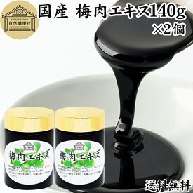 梅肉エキス 140g×2個 梅エキス 国産 紀州梅 純度 100% 紀州 和歌山県産 保存料 無添加 濃縮エキス ペースト 練り状 練状 青梅 果汁 健康食品 サプリ クエン酸 ムメフラール 無着色 無香料 保存料 砂糖 不使用 おすすめ おためし お試し 売れ筋 人気 ランキング 青 うめ