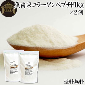 魚コラーゲンペプチド 1kg×2個 粉末 パウダー サプリ サプリメント コラーゲン ペプチド 魚 由来 フィッシュ マリン 超低分子 100% 保存料 無添加 無着色 無香料 純粋 動物性 水溶性 たんぱく質 飲料 健康 食品 美容 スキンケア collagen アミノ酸 コーヒー お茶 ジュース