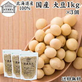大豆 1kg×3個 国産 北海道産 100% トヨマサリ 保存料 無添加 生豆 乾燥豆 大豆粉に イソフラボン サポニン レシチン たんぱく質 プロテイン 業務用 遺伝子組み換えでない 畑の肉 ダイズ お試し おためし 大容量 お得 煮物 煮豆 スープ カレー ハンバーグ パスタ サラダ 材料