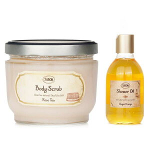 yzT{ body scrub-rose tea & shower oil-ginger orange 2pcs[yVCO]