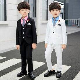 韓国風スーツ 男の子 子供 スーツ キッズフォーマル かっこいい　3点セット 5点セット フォーマルスーツ ジャケット+ベスト+ズボン＋ネクタイ＋ブローチ 男の子スーツ 小学生 入学式 子供服 演出 卒業式 面接 ジュニア 紳士服 七五三 入園式　韓国ファション
