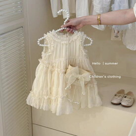 ベビードレス 夏 ノースリーブ キッズ ドレス ワンピース チュールワンピース 女の子 子供ドレス 子ども服 袖なし チュールドレス ベビー ドレス 結婚式 誕生日 ジュニア 幼稚園 保育園 お姫様 おしゃれ 可愛い 90cm 100cm 110cm 120cm 130cm 140cm