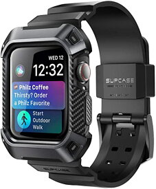 SUPCASE Apple Watch Series 2020 SE/6/5/4 44mm ケース 保護カバー バンド 44mm 衝撃吸収 アップルウォッチ シリーズ SE/6 対応 ブラック