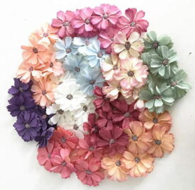 Sweetimes フェイクフラワー パーツ 花びら 造花 DIY クラフト 手作り 工作 たっぷり使える10色50枚セット 142 (セットC)