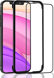 OAproda iPhone 11 / iPhone XR 用 ガラスフィルム 全面保護 強化ガラス ガイド枠付き/ケースに干渉しない アイフォン 11 / XR 6.1インチ) フィルム