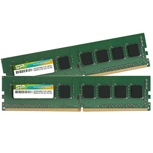 シリコンパワー デスクトップPC用メモリ DDR4-2133(PC4-17000) 4GB 2枚 288Pin 1.2V CL15 SP008GBLFU213N22
