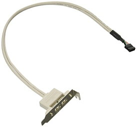 変換名人 PCI/ロープロファイルPCIブラケット用 USB2.0(x2ポート)延長ケーブルセット PCIB-USB2/2FL