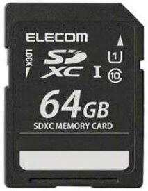 エレコム SDXCメモリカード 64GB Class10 MF-DSD064GUL
