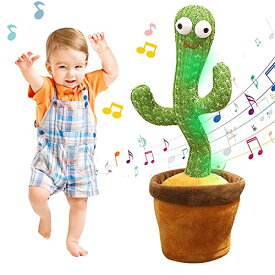 Bonistasia サボテン おもちゃ、踊るサボテン、誕生日 プレゼント、サボテン おもちゃ 動く、dancing cactus toy、ダンシングサボテン、動くサボテン、ルミナスサボテンぬいぐるみ、歌と踊りを録音できます、120曲の歌が付属していま
