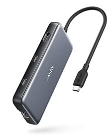 Anker PowerExpand 8-in-1 USB-C PD 10Gbps データ ハブ 100W USB Power Delivery 対応 USB-Cポート 4K (60Hz) 出力対応 HDMIポート 10Gbps 高速データ転送 USB-