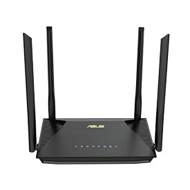 ASUS WiFi 無線 ルーター WiFi6 1201+574Mbps v6プラス/ OCNバーチャルコネクトに対応デュアルバンド RT-AX1800U (A) メッシュセキュリティ機能付 3階建 接続台数32台 国内正規代理店品