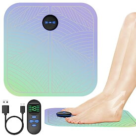 Lahee フットマット EMS 足裏ケア トレーニング LEG RELAX ふくらはぎ 太もも 足裏 脚 筋力 洗えるマット 柔らかい生地 8種類モード 19段階レベル 持ち運びに便利 男女兼用 敬老の日 プレゼント 日本語取扱説明書