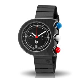 671159【正規取扱店】LIP/リップ マッハ 2000 クロノ ブラック ラバー 時計 腕時計 メンズ