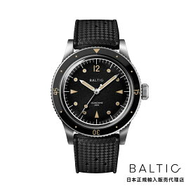 バルチック BALTIC WATCHES アクアスカーフ ブラック クリーム ブラックトロピックラバーベルト メンズ 男性用 腕時計