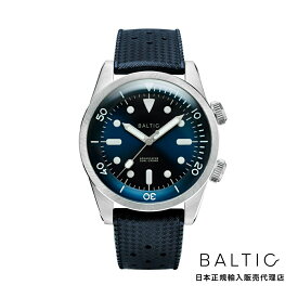 バルチック BALTIC WATCHES コンプレッサー ダイバー ウォッチ ブルーダイアル オートマチック デュアルクラウン ブルートロピックラバーベルト メンズ 男性用 腕時計