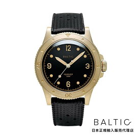 バルチック BALTIC WATCHES アクアスカーフ ブロンズ ブラックダイアル ブラックトロピックラバーベルト メンズ 男性用 腕時計
