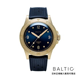バルチック BALTIC WATCHES アクアスカーフ ブロンズ ブルーダイアル ブルートロピックラバーベルト メンズ 男性用 腕時計