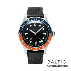 バルチック BALTIC WATCHES アクアスカーフ GMT オレンジ/ブルー オートマチック ブラックトロピックラバーベルト メンズ 男性用 腕時計