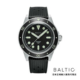 バルチック BALTIC WATCHES アクアスカーフ チタニウム41 ブラック トロピックラバーベルト メンズ 男性用 腕時計