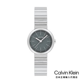 Calvin Klein カルバンクライン 日本総輸入代理 腕時計 レディース ブランド プリサイス 25MM ダークグレー ダイヤル SS ブレスレット