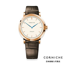 コーニッシュ CORNICHE ブラウン レザーベルト ヘリテージ 36 ゴールド ホワイト&ブラウン 36mm 腕時計 メンズ レディース