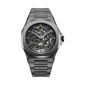D1 MILANO 日本公式ストア 腕時計 メンズ 自動巻き ブランド D1ミラノ ディーワンミラノ スケルトン リスタイリング オートマチック ガンメタル ブラック