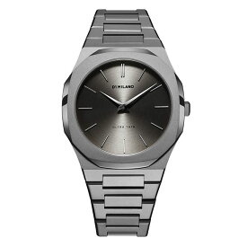 D1 MILANO 日本公式ストア 腕時計 メンズ ブランド D1ミラノ ディーワンミラノ 薄型 ウルトラシン アントラチーテ グレー 黒文字盤 ステンレスベルト ワントーン