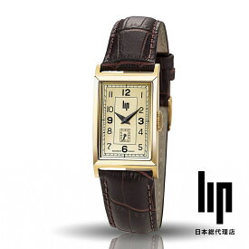 FINEBOYS2024年3月号でSnowMan深澤辰哉さん着用 リップ LIP 日本公式ストア チャーチル T18 ゴールド クロコダイル ブラウン レザー 腕時計 メンズ レディース 男女兼用 レクタンギュラー 四角 長方形 革ベルト 茶色 男性 女性