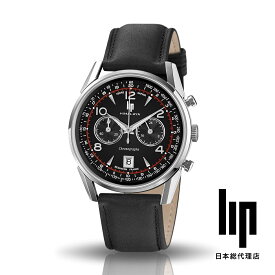 リップ LIP 日本公式ストア ヒマラヤ 40MM クロノグラフ ブラック ブラック レザー 腕時計 メンズ ブランド