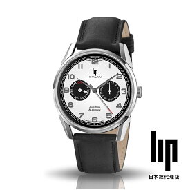 リップ LIP 日本公式ストア ヒマラヤ 40MM デイ アンド デイト ホワイト ブラックレザー 腕時計 メンズ ブランド