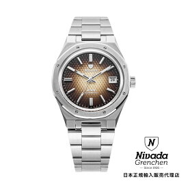 ニバダ グレンヒェン Nivada Grenchen F77 スモークダイヤル デイト メンズ 男性用 腕時計