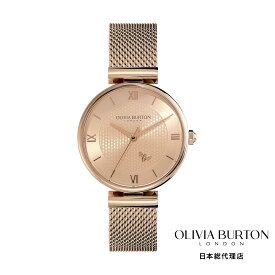オリビアバートン 日本総代理店 腕時計 レディース ブランド ラウンド Olivia Burton シグネチャー 36mm ミニマ ビー T バー カーネーション ゴールド メッシュ ウォッチ