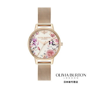 OLIVIA BURTON / �I���r�A�E�o�[�g�� �V�O�l�`���[ 30mm �C���X�g���C�e�b�h �t���[���� ���[�Y�S�[���h ���b�V��