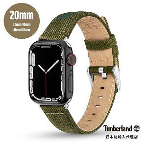 Timberland / �e�B���o�[�����h �A�b�v���E�H�b�` S�T�C�Y�i�x���g��20mm�j�o���h �X�g���b�v �T�| �O���[�� �t�@�u���b�N �m�Ή��P�[�X�F38mm�A40mm�A41mm�A42mm�iseries10�ȍ~�j�n