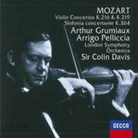 Mozart モーツァルト / ヴァイオリン協奏曲第3番、第5番、協奏交響曲　グリュミオー、C．デイヴィス＆ロンドン響 【CD】