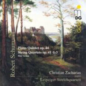 【輸入盤】 Schumann シューマン / 弦楽四重奏曲第1番、第2番、第3番、ピアノ五重奏曲　ライプツィヒ弦楽四重奏団、ツァハリアス（2CD） 【CD】