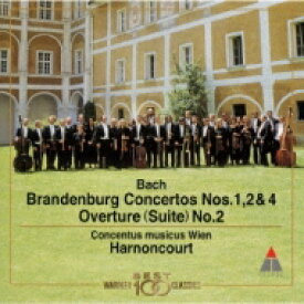 Bach, Johann Sebastian バッハ / ブランデンブルク協奏曲第1番、第2番、第4番、管弦楽組曲第2番　アーノンクール＆ウィーン・コンツェントゥス・ムジクス（1981、83） 【CD】