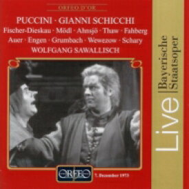 【輸入盤】 Puccini プッチーニ / 『ジャンニ・スキッキ』ドイツ語版全曲　ヴォルフガング・サヴァリッシュ＆バイエルン国立歌劇場、ディートリヒ・フィッシャー＝ディースカウ、他（1973　ステレオ） 【CD】