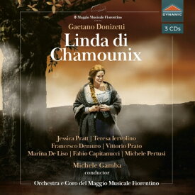 【輸入盤】 Donizetti ドニゼッティ / 『シャモニーのリンダ』全曲　ミケーレ・ガンバ＆フィレンツェ五月祭、ジェシカ・プラット、フランチェスコ・デムーロ、他（2020　ステレオ）（3CD） 【CD】