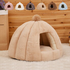 ペットベッド ドーム型猫ハウス ペットソファ 猫ベッド 犬ベッド ペット冬寒さ対策 よく眠る 猫の巣 犬の巣 暖かい 四季通用 ドッグベッド 送料無料 猫小屋