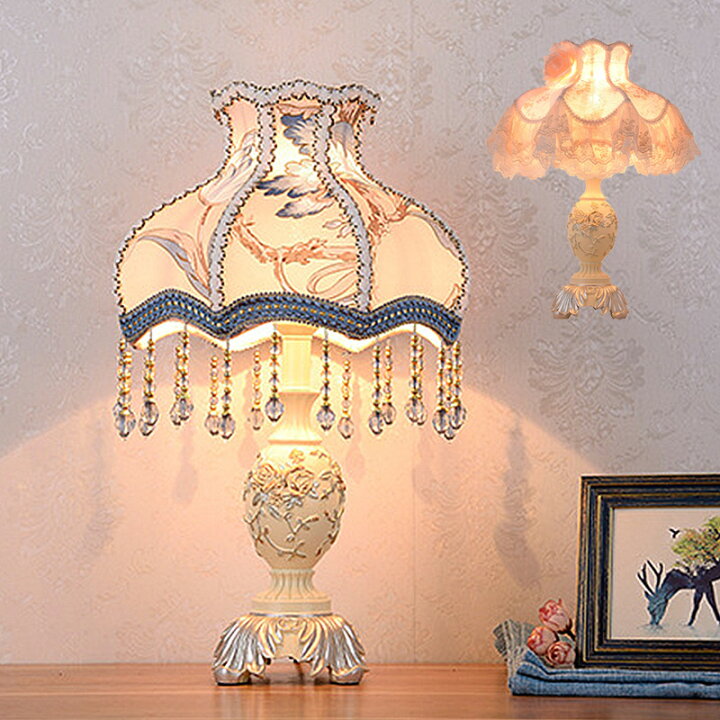 薔薇柄 お洒落 スタンドライト バラ花柄テーブルランプ - その他 