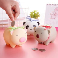 貯金箱 子供 おもしろ おしゃれ 面白い かわいい 豚 パンダ 猫 コアラ 知育玩具 硬貨 貯金箱缶 男の子 女…