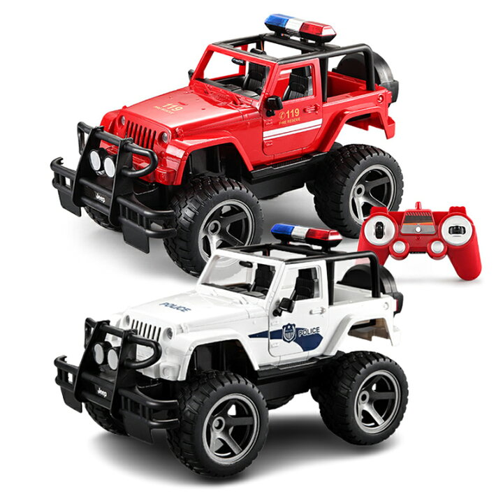 楽天市場】1/12 ラジコンカー パトカー 消防車 リモコン 緊急車両 Jeep 