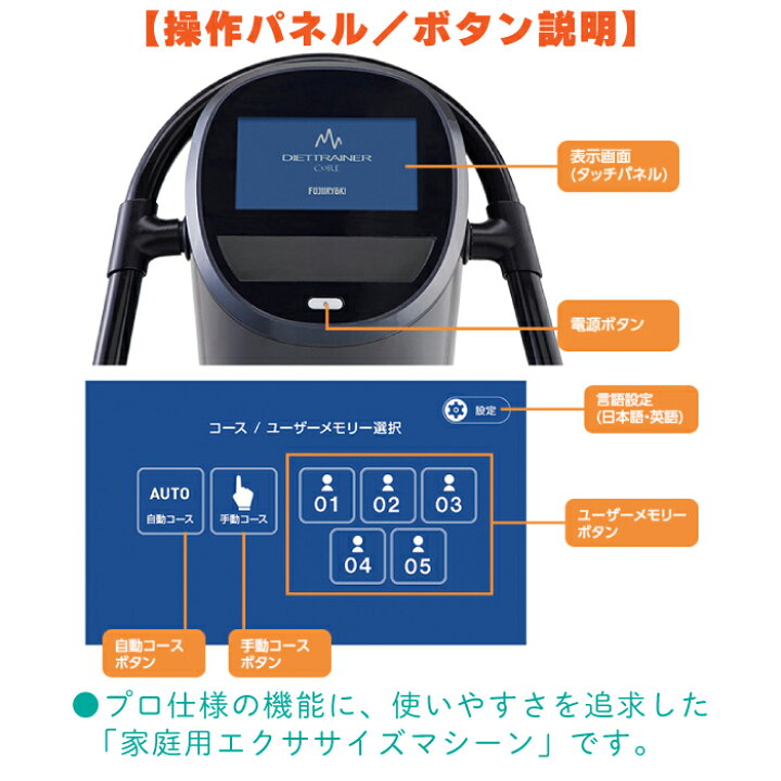 楽天市場】フジ医療器 ダイエットトレーナー コア DT-C1000 音波振動 