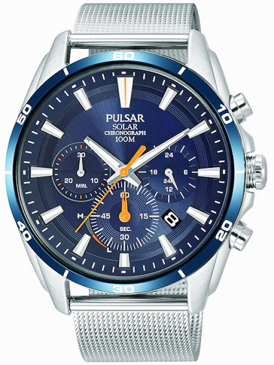 楽天市場】セイコー SEIKO パルサー PULSAR ソーラークロノグラフ 