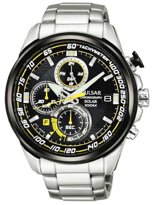楽天市場】セイコー SEIKO パルサー PULSAR ソーラークロノグラフ 