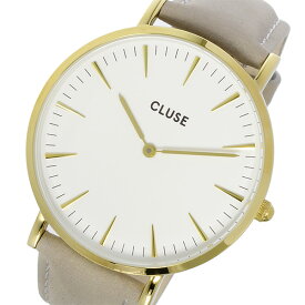 クルース CLUSE ラ・ボエーム レザーベルト 38mm レディース 腕時計 CL18414 ホワイト/グレー