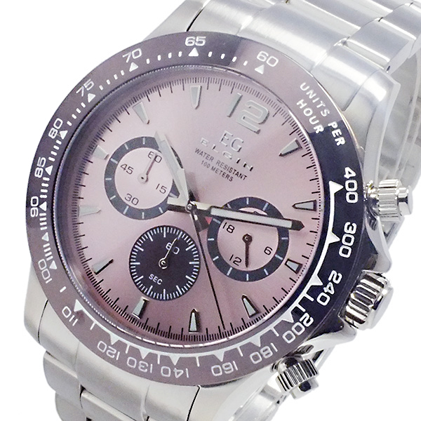 エルジン ELGIN クオーツ クロノ メンズ 腕時計 EG-002-P ピンク | ハピネスセレクトショップ